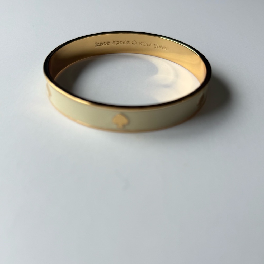Kate Spade Cream and Gold Bangle